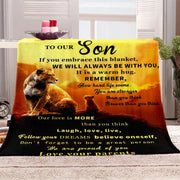Cozy Flannel Lion Blanket for Son - Soft Throw Blanket Frugal Finds Galore