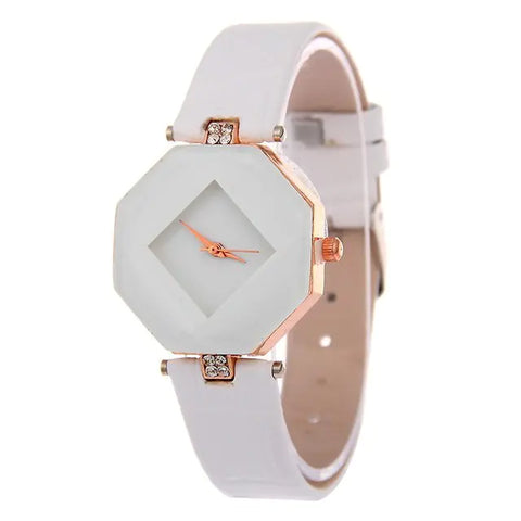 Fashionable Women's Blue Gem Cut Geometry Watch Frugal Finds Galore