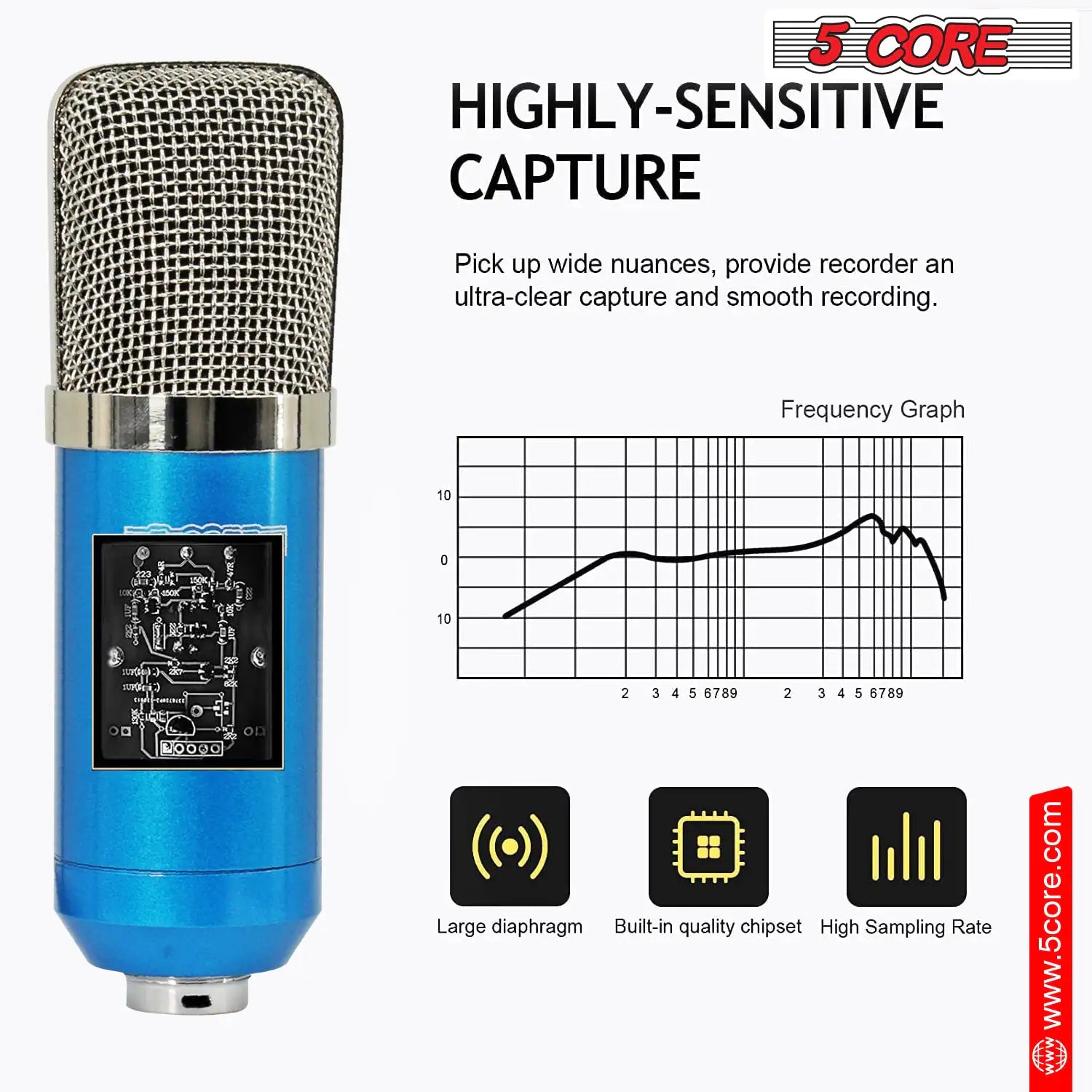 Podcast Professional Condenser Cardioid Mic