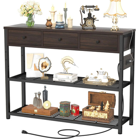 47" Entryway Table with Outlets and USB Ports Frugal Finds Galore