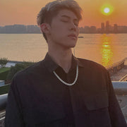 Titanium Steel Cuban Link Chain Necklace Frugal Finds Galore