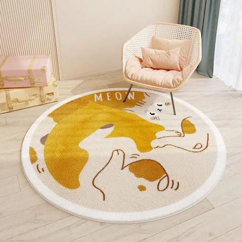 Round Polyester Rug Frugal Finds Galore