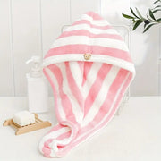Coral Fleece Microfiber Hair Drying Towel and Shower Cap Frugal Finds Galore