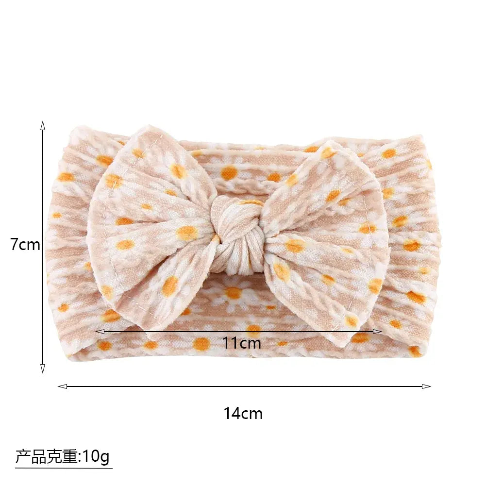 Nylon Baby Girl Headband Bow Topknot