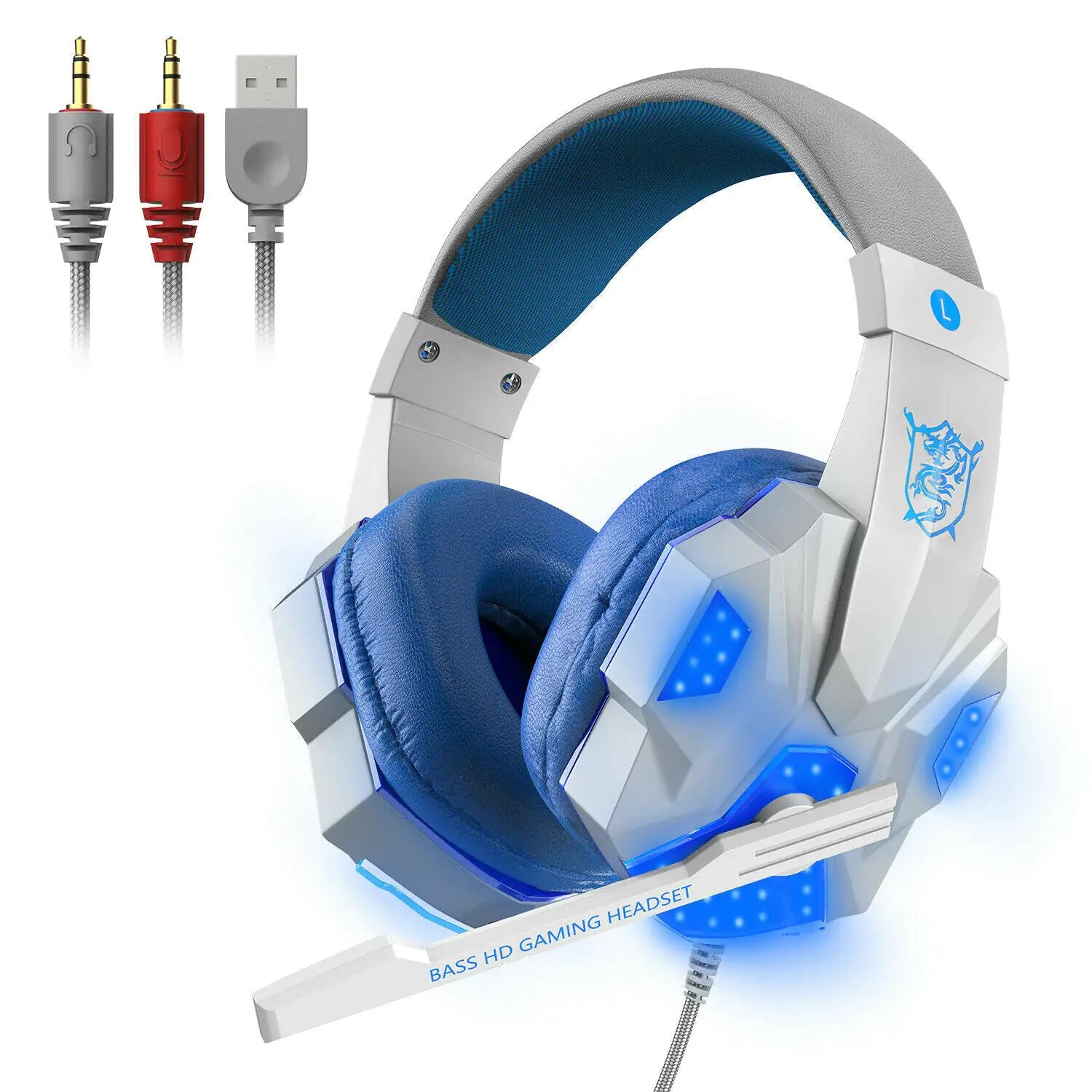 Gaming Headset LED Headphones PC PS4 Xbox One