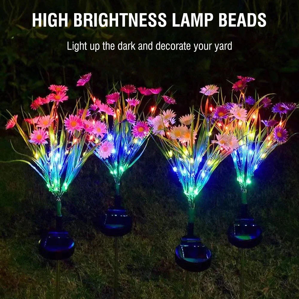 Solar Garden Lights LED Flower Stake Lamp