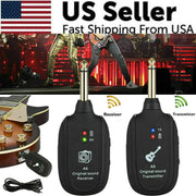 UHF Guitar Wireless System Transmitter+Receiver Built In Rechargeable Battery Frugal Finds Galore