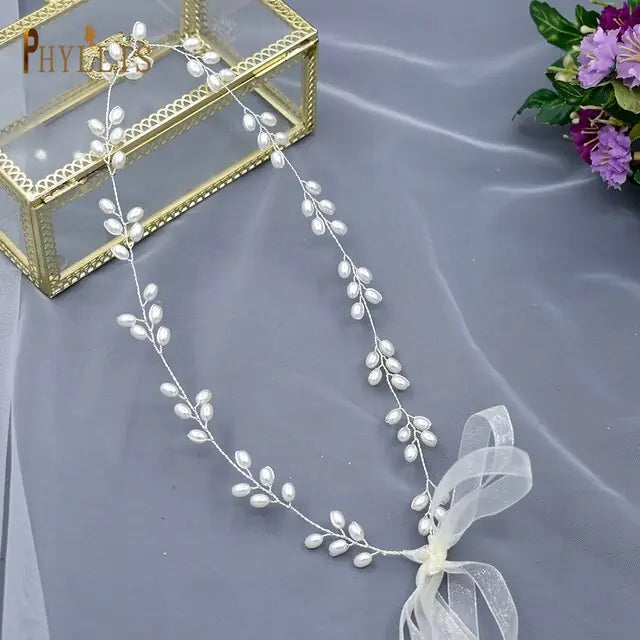 S01 Beaded Wedding Belt Pearls