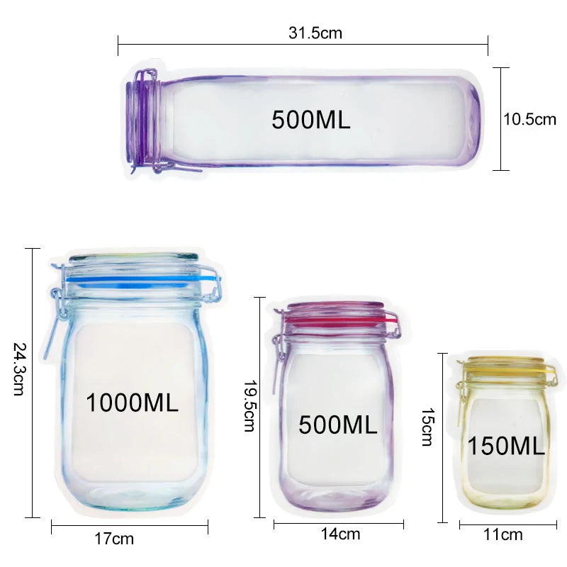 Reusable Mason Jar Bottle Bags