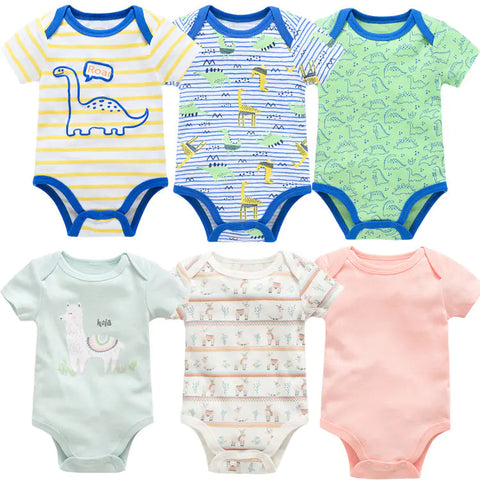 Baby Onesie Set, 6 Pieces Short Sleeve Outfit Frugal Finds Galore