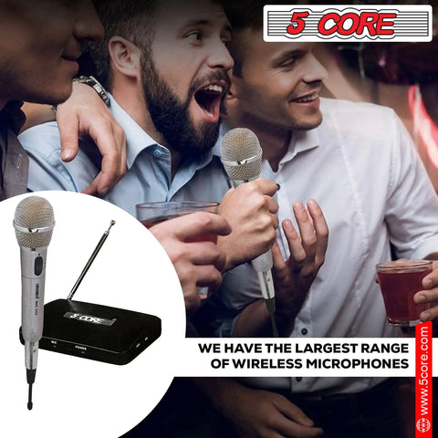 5Core Wireless Microphone Dual Function Wireless - Wired Microphone Microfono Inalambrico Frugal Finds Galore