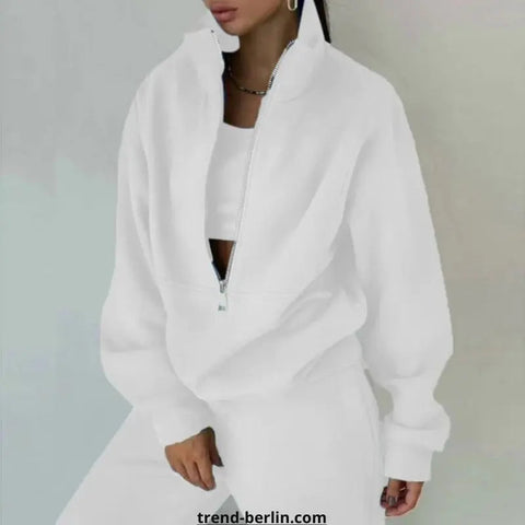 Women's Tracksuit Solid Hooded Sport Suit Frugal Finds Galore
