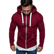 Men's Fashion Zip Pocket Drawstring Sport Hoodie Frugal Finds Galore
