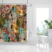 Colorful Bohemian Floral Waterproof Shower Curtain 72x72" Frugal Finds Galore