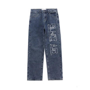 Burnt-out Technology Loose Straight-leg Jeans Frugal Finds Galore