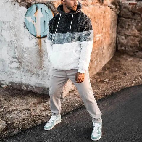 Three Color Printed Hooded Casual Sweater Frugal Finds Galore