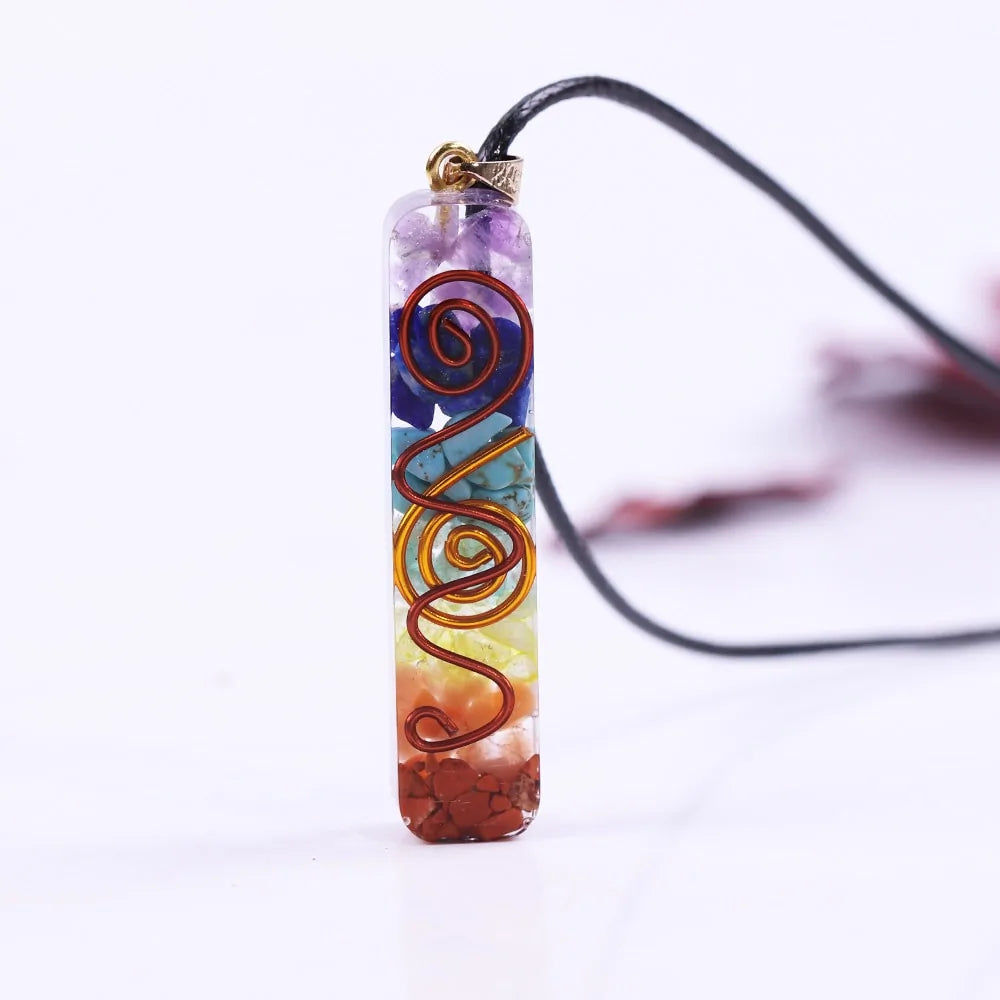 Collar de energía del chakra del arco iris