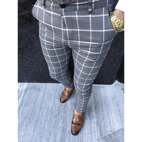 Men's Checkered Business Trousers Frugal Finds Galore