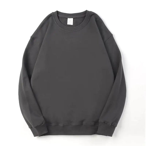 Men's Long-Sleeved Loose Solid Color Terry Sweater Frugal Finds Galore
