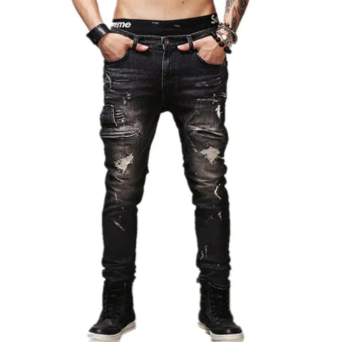 Men's Distressed Motorcycle Jeans Frugal Finds Galore