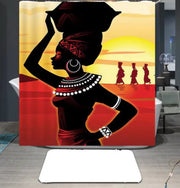 3D Digital Girl Shower Curtain - Multifunctional Opaque Frugal Finds Galore
