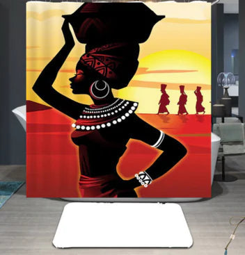 3D Digital Girl Shower Curtain - Multifunctional Opaque Frugal Finds Galore