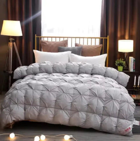 Elegant Luxe Goose Down Quilt: Quilted Cotton Comforter Frugal Finds Galore