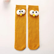 Knee-length Doll Socks with Big Eyes Design Frugal Finds Galore