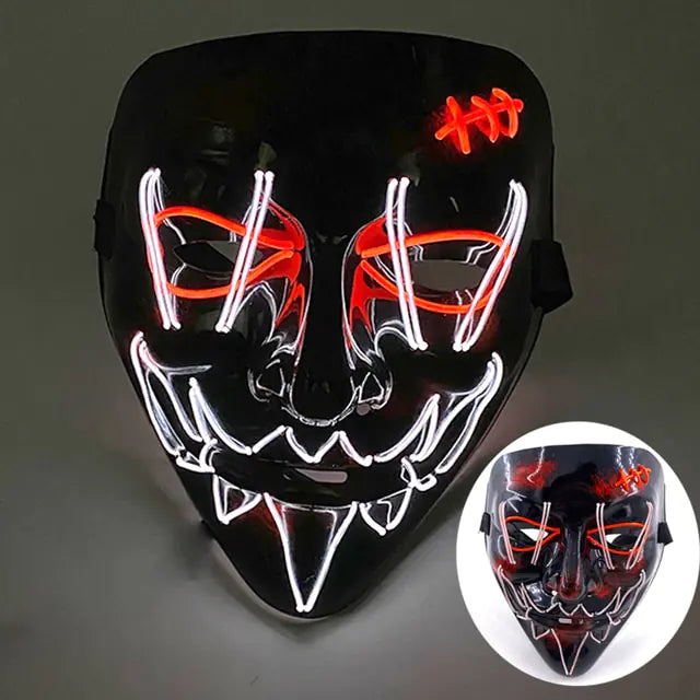 Wireless Halloween LED Purge Mask