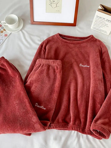 Winter Soft Velvet Pajamas Set Frugal Finds Galore
