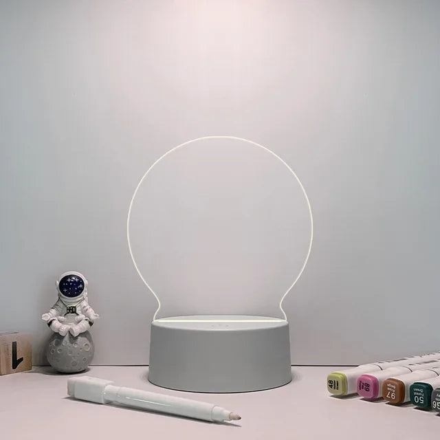 Night Light Changing Memo Board LED Lamp