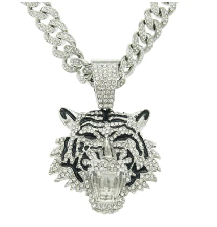 Collar con colgante de cristal de tigre