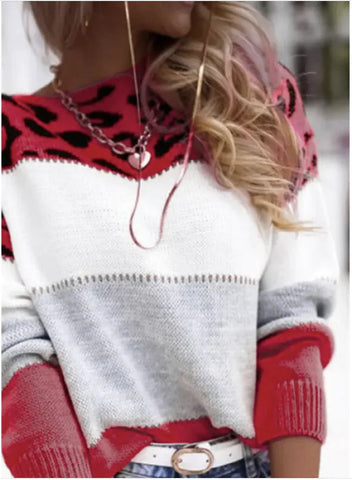 Women's Casual Leopard Print Sweater Frugal Finds Galore