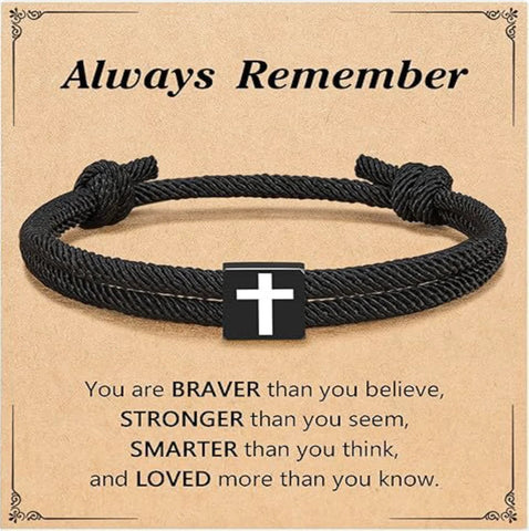 Milan Rope Braided Cross Bracelet Frugal Finds Galore