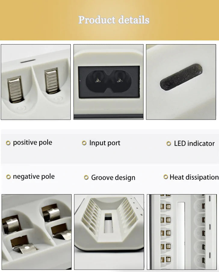 8 Slot Battery Charger