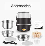 Multi-Function Electric Lunch Box and Mini Rice Cooker Frugal Finds Galore