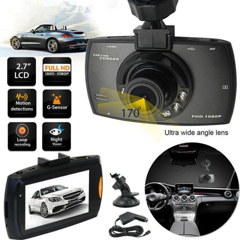 2.7'' Full HD 1080P Dash Cam Car DVR Front & Rear Camera Night Vision G-Sensor Frugal Finds Galore