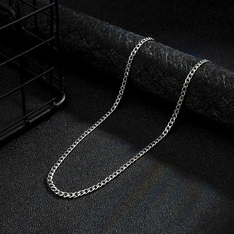 Titanium Steel Cuban Link Chain Necklace