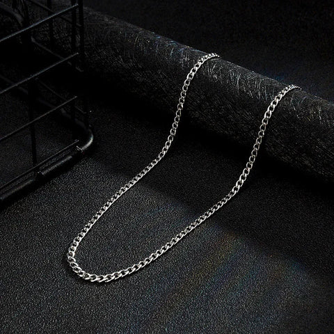 Titanium Steel Cuban Link Chain Necklace Frugal Finds Galore