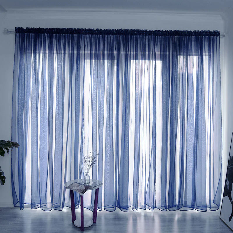 Solid Color Gauze Curtain