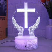 3D Cross LED Touch Lamp Frugal Finds Galore