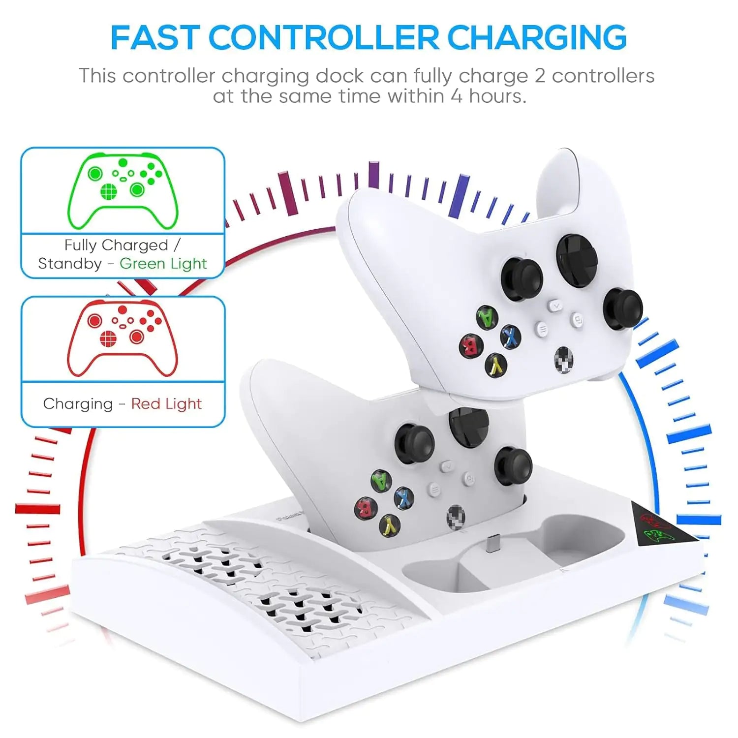 Charger Stand with Cooling Fan for Xbox Series S Console