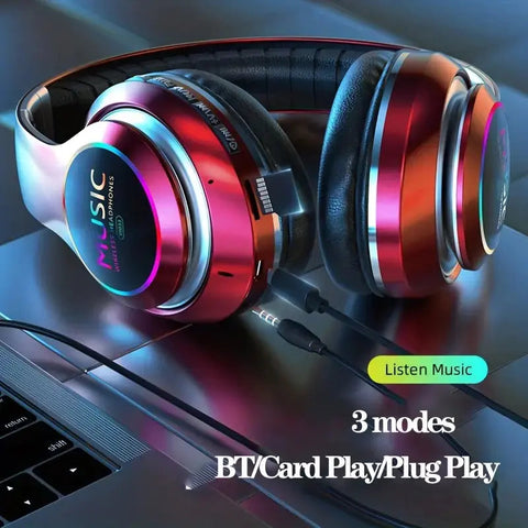 Wireless Sports Headphones with Cool Lighting and Surround Sound Frugal Finds Galore