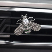 Cute Bee Car Air Freshener Clip with Pearl & Rhinestones Frugal Finds Galore