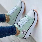 Women's Canvas Lace up Sneakers Frugal Finds Galore