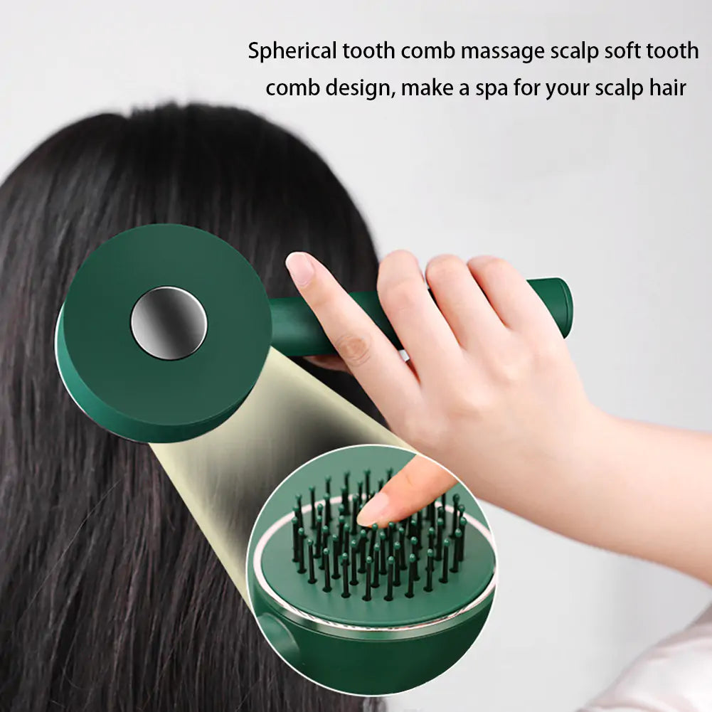 One-key Self-cleaning Fine Teeth Hair Brush