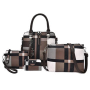 Fashion Retro Stitching Women's Handbag Purse Set Frugal Finds Galore