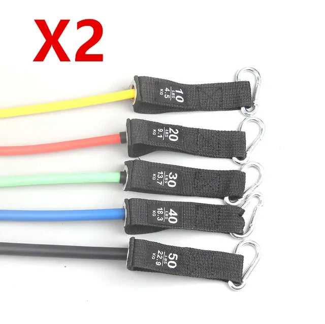 17-Piece Latex Resistance Bands