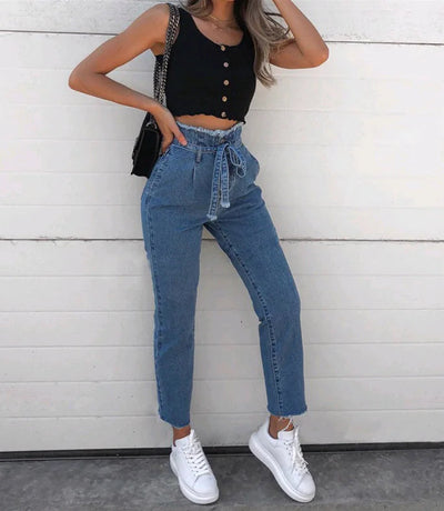 High Waisted Jeans Frugal Finds Galore