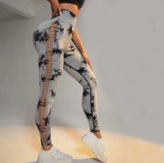 Tie-Dye High-Waist Mesh Yoga Leggings Frugal Finds Galore